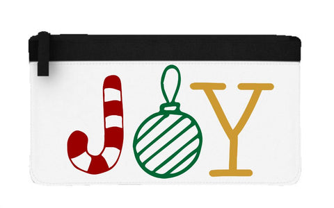 Joy wordart decorations flat-style pencil case