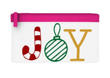 Joy wordart decorations flat-style pencil case