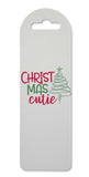 Christmas Cutie squiggle tree printed lightweight bookmark