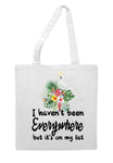 Tropical flowers (style 1L) - I haven't been everywhere tote style shopping bag