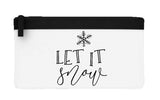 Let it snow style 1 simple flat-style pencil case