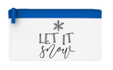 Let it snow style 1 simple flat-style pencil case