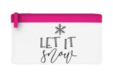 Let it snow style 1 simple flat-style pencil case