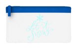 Let it snow style 2 swirly flat-style pencil case