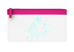 Let it snow style 2 swirly flat-style pencil case