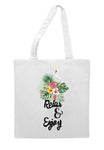 Tropical flowers (style 1L) - Relax and enjoy tote style shopping bag