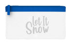 Let it snow style snowflakes flat-style pencil case