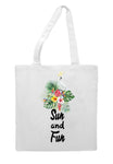 Tropical flowers (style 1L) - Sun and fun tote style shopping bag