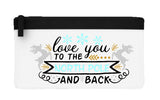 Love you to the North Pole and back flat-style pencil case