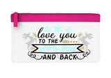 Love you to the North Pole and back flat-style pencil case