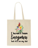 Tropical flowers (style 1M) - I haven't been everywhere tote style shopping bag