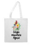 Tropical flowers (style 1M) - Escape somewhere tote style shopping bag