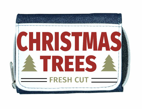 Christmas trees fresh cut sign stylish ladies purse