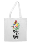 Tropical flowers (style 1M) - Relax and enjoy tote style shopping bag