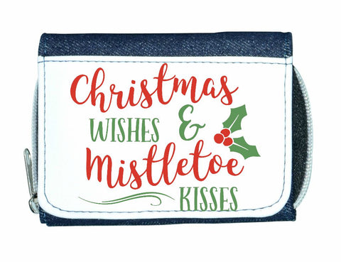 Christmas wishes and mistletoe kisses stylish ladies purse