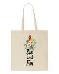 Tropical flowers (style 1M) - Sun and fun tote style shopping bag