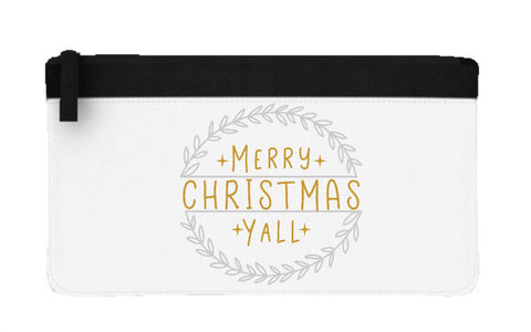 Merry Christmas yall flat-style pencil case