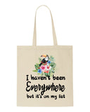 Tropical flowers (style 1N) - I haven't been everywhere tote style shopping bag