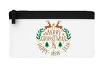 Merry Christmas and a happy new year flat-style pencil case