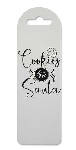 Cookies for Santa printed lightweight bookmark