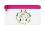 Merry Christmas and a happy new year flat-style pencil case