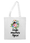 Tropical flowers (style 1N) - Escape somewhere tote style shopping bag