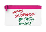 Merry Christmas ya filthy animal style 2 simple text flat-style pencil case