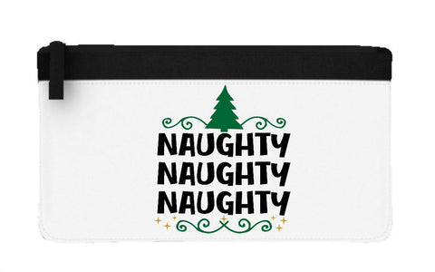 Naughty naughty naughty repeat flat-style pencil case