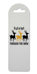 Dashing through the snow reindeers style printed lightweight bookmark