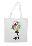 Tropical flowers (style 1N) - Relax and enjoy tote style shopping bag