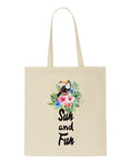 Tropical flowers (style 1N) - Sun and fun tote style shopping bag