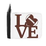 Love Word American Football Heart Sports gent's wallet