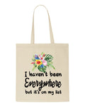 Tropical flowers (style 1O) - I haven't been everywhere tote style shopping bag