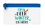 Oh deer winter is here style 3 flat-style pencil case