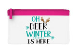 Oh deer winter is here style 3 flat-style pencil case