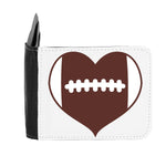 American Football Heart Shape Sports gent's wallet