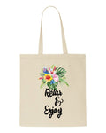 Tropical flowers (style 1O) - Relax and enjoy tote style shopping bag