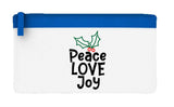 Peace love joy mistletoe flat-style pencil case