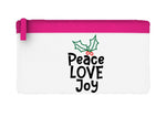 Peace love joy mistletoe flat-style pencil case