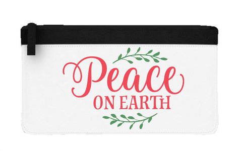 Peace on earth laurels flat-style pencil case