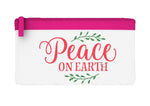 Peace on earth laurels flat-style pencil case