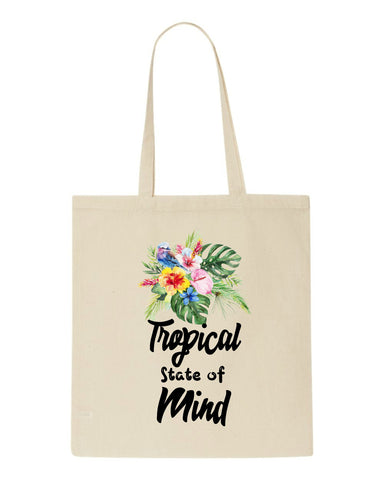 Tropical flowers (style 1O) - tropical state of mind tote style shopping bag