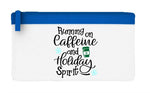 Running on caffeine and holiday spirit flat-style pencil case