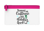 Running on caffeine and holiday spirit flat-style pencil case