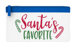 Santa's favourite - candycane style flat-style pencil case