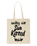 Salty air sun kissed hair tote style shopping bag