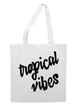 tropical vibes tote style shopping bag