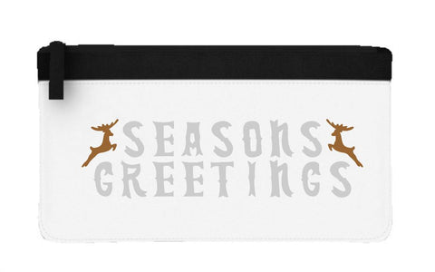 Seasons greetings style 2 reindeer flat-style pencil case