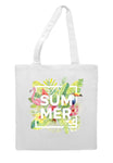 Summer stacked square wreath (style1) tote style shopping bag