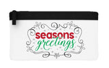 Seasons greetings decorative flat-style pencil case